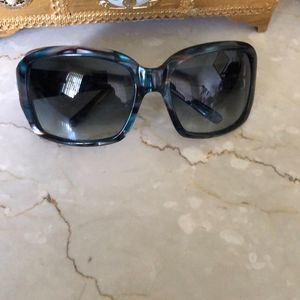 Kate Spade Oversized Blue Green Pearlized Abalone  Sunglasses